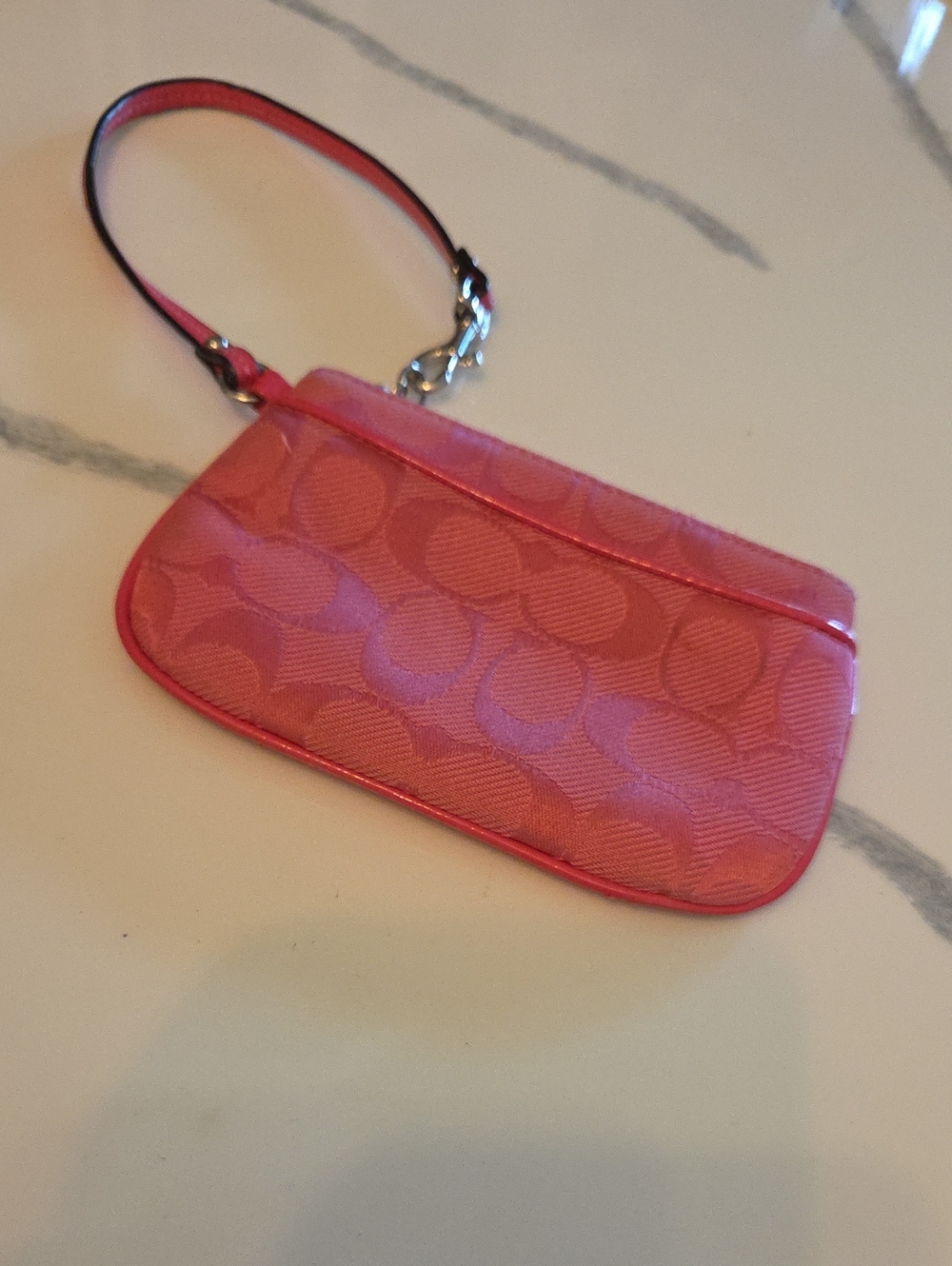 Coach Pink Signature Wristlet